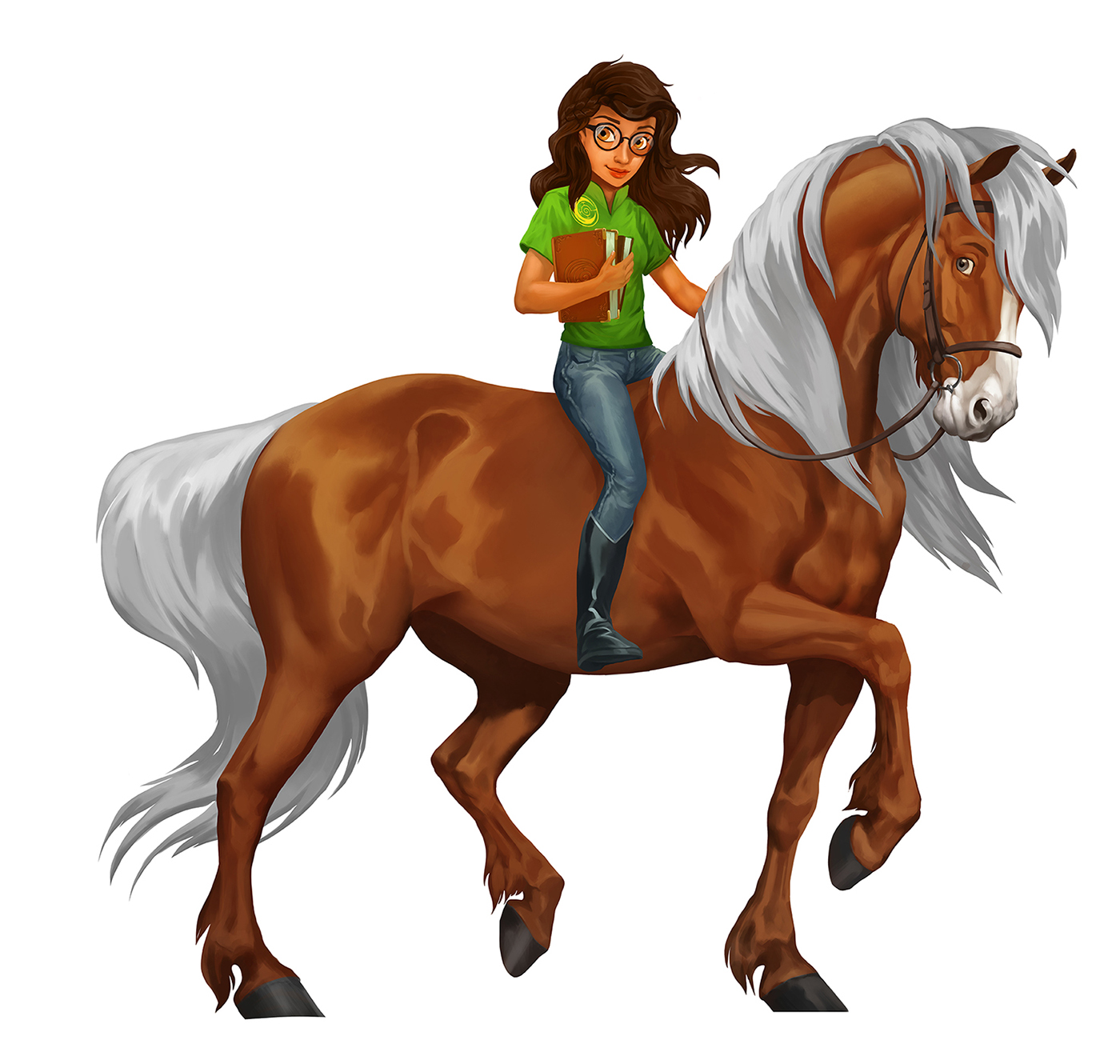 Various illustrations for Star Stable Online.