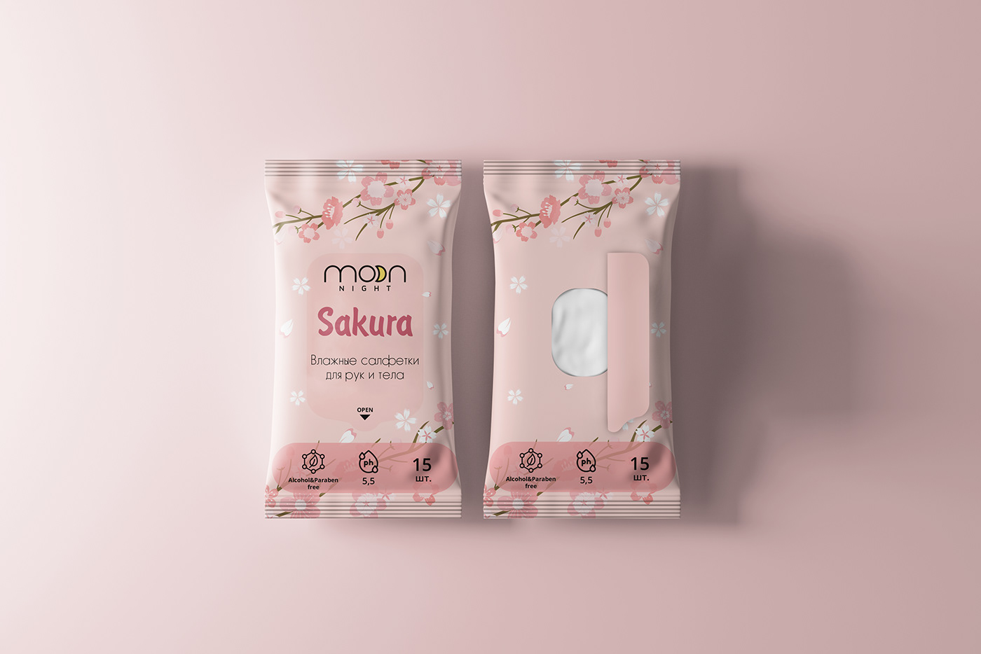 wet wipes packaging sakura tree