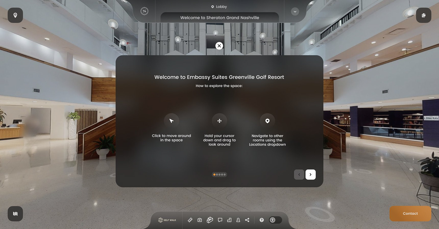 UI ux product design  3D Hospitality Web Design  Interface hotel 3d virtual tour matterport