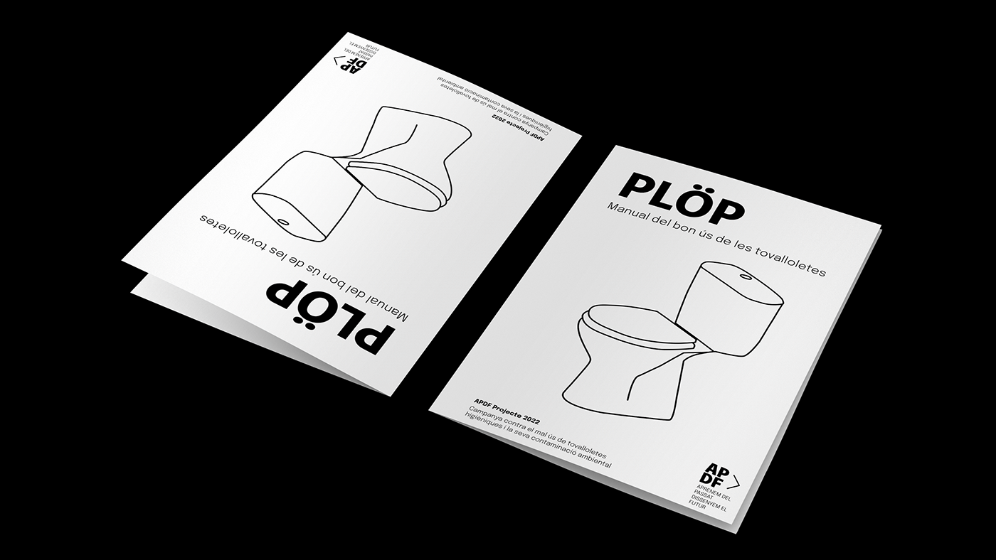 diseño gráfico ilustrator InDesign Lavabo papelera Plop prototipo toallitas TOVALLOLETES vater