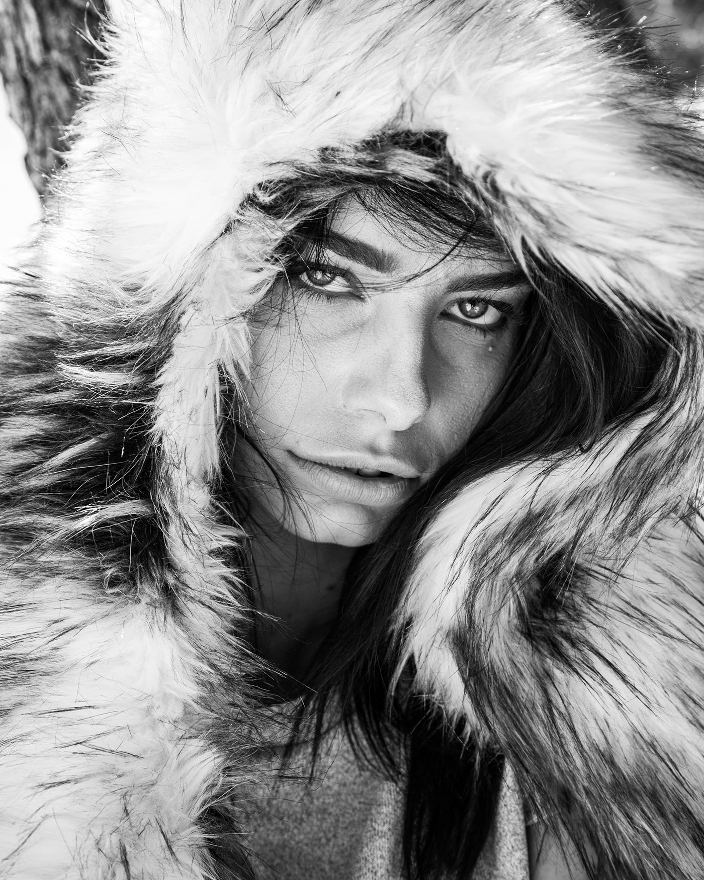 model winter Fur fierce