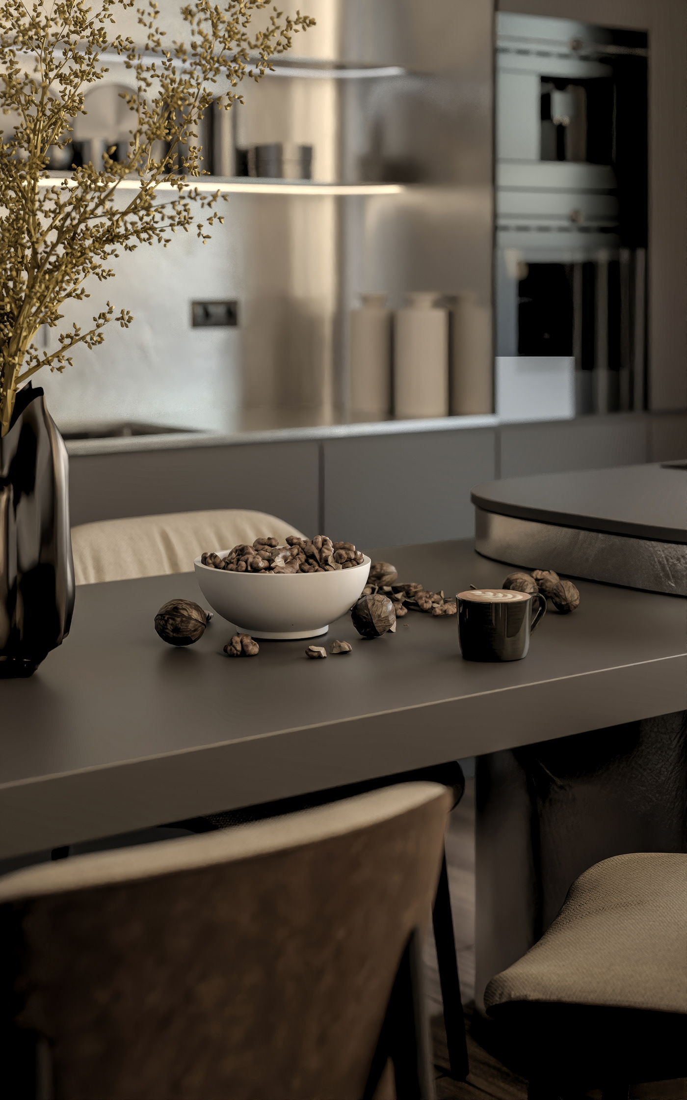 Render Interior visualisation 3D living room room kitchen ua ukraine