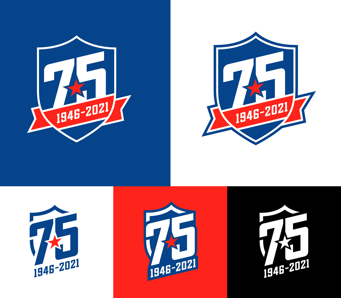 75 years anniversary anniversary logo hockey hockey design Hockey logo ice hockey Socialmedia sport logo sports