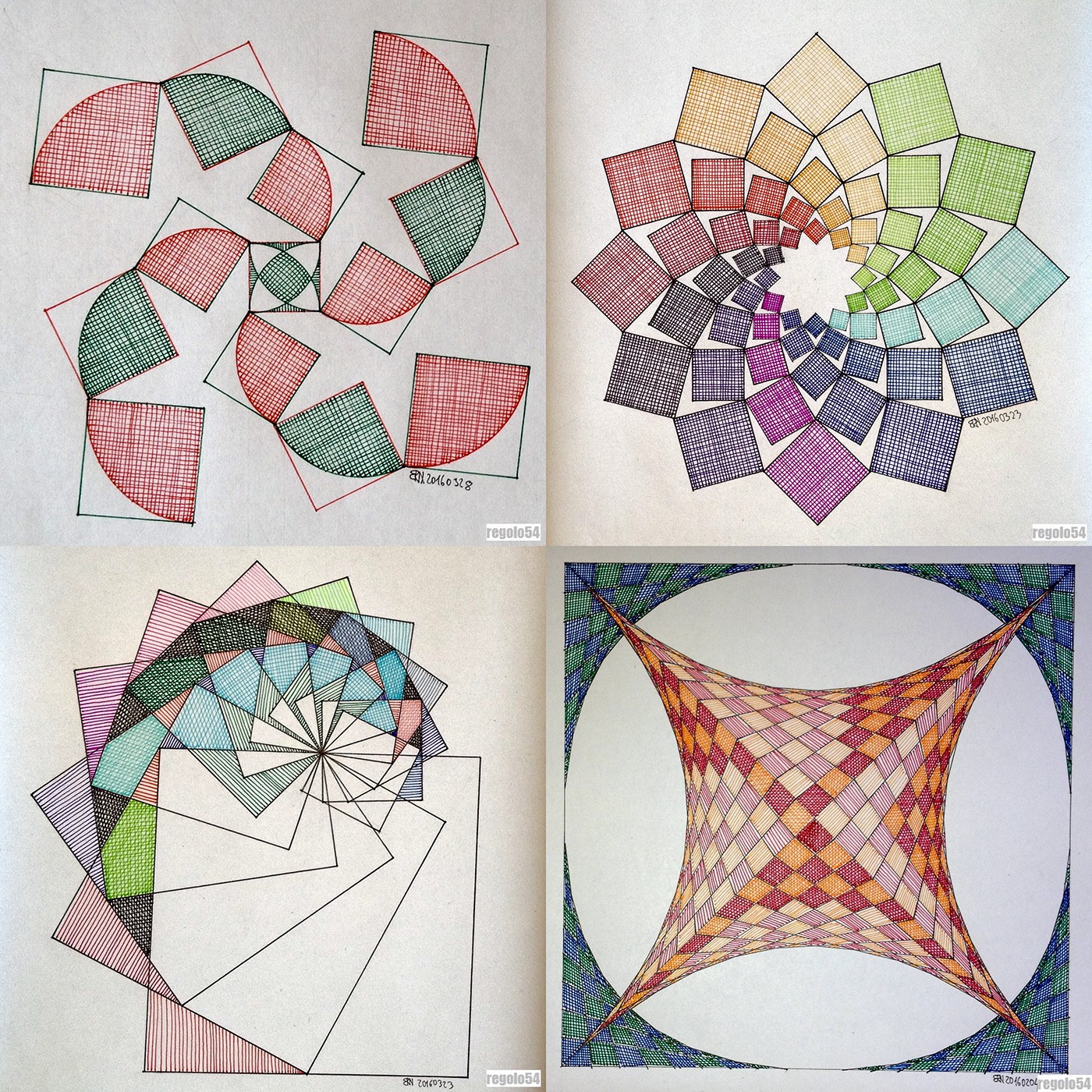 #string #geometry #symmetry #collage #mathart #regolo54 #light #rainbow #triangle #art