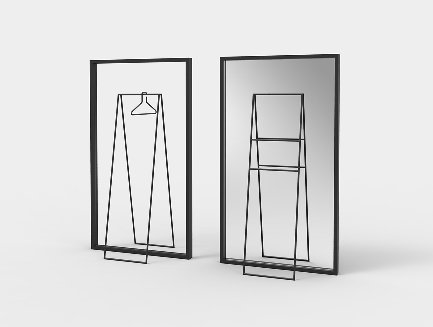 Spiegelbild mirror hanger furniture design  product design  designwithastory mirko goetzen begum tomruk metal studiodwas