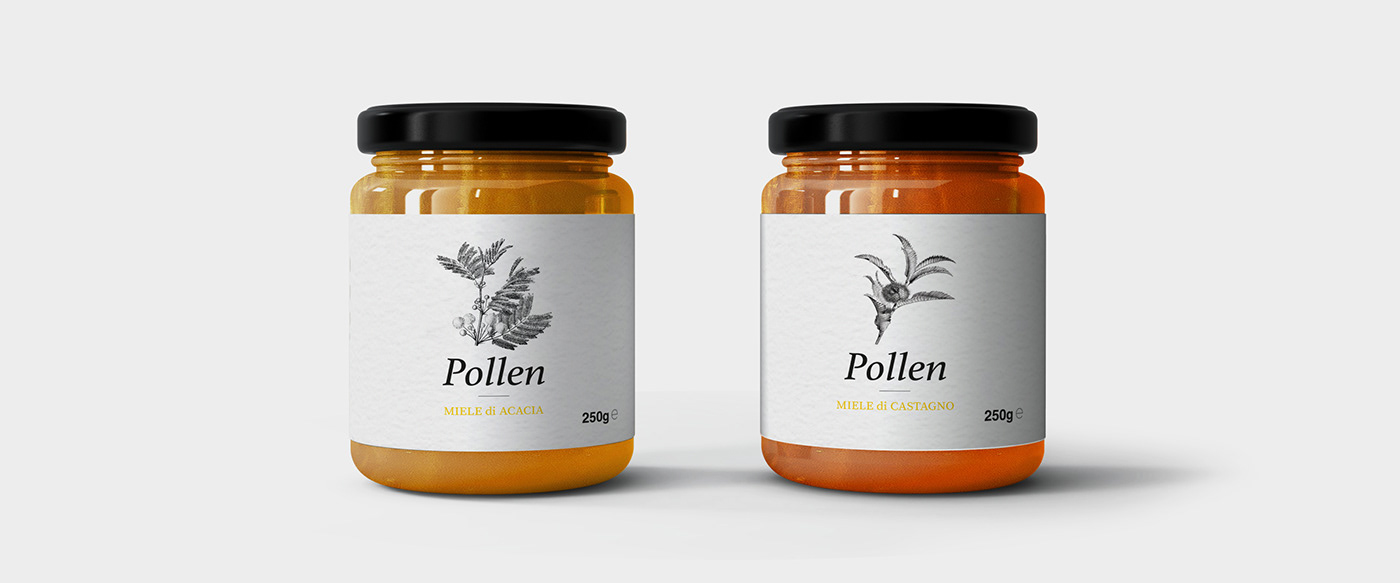 design glass honey jar Label Packaging