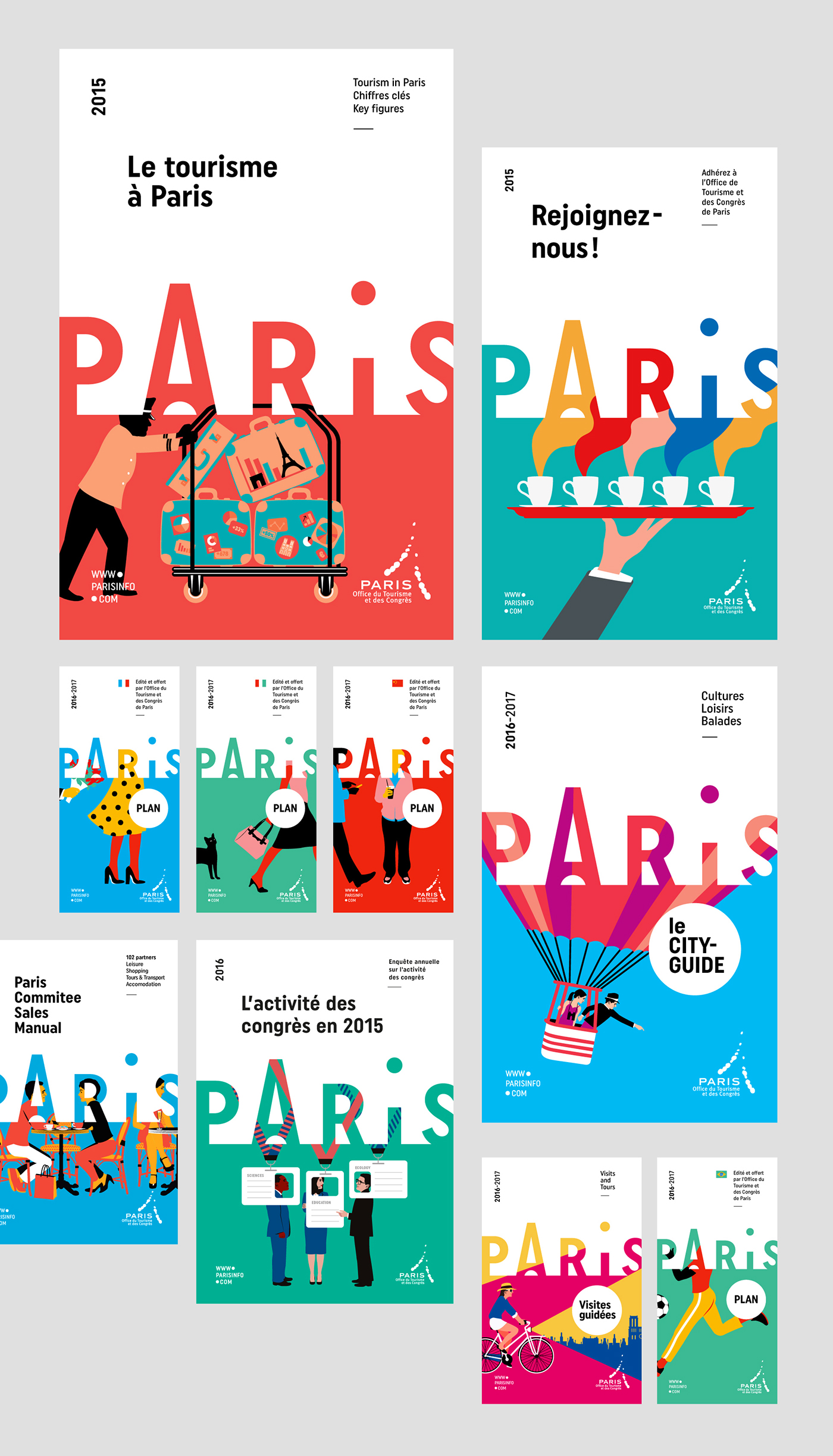 tourism Tourisme Paris City branding minimal Logotype flat design colorful modernist agca