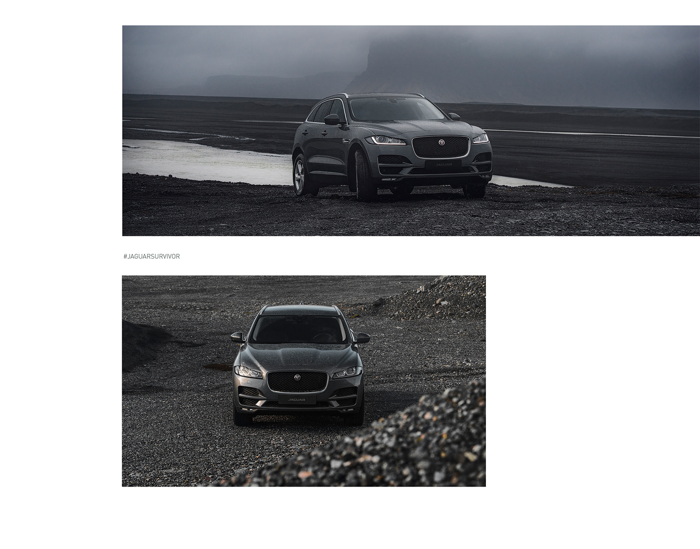 jaguar car Automotive Photography Landscape RoadTrip suv iceland Offroad Europe art direction 