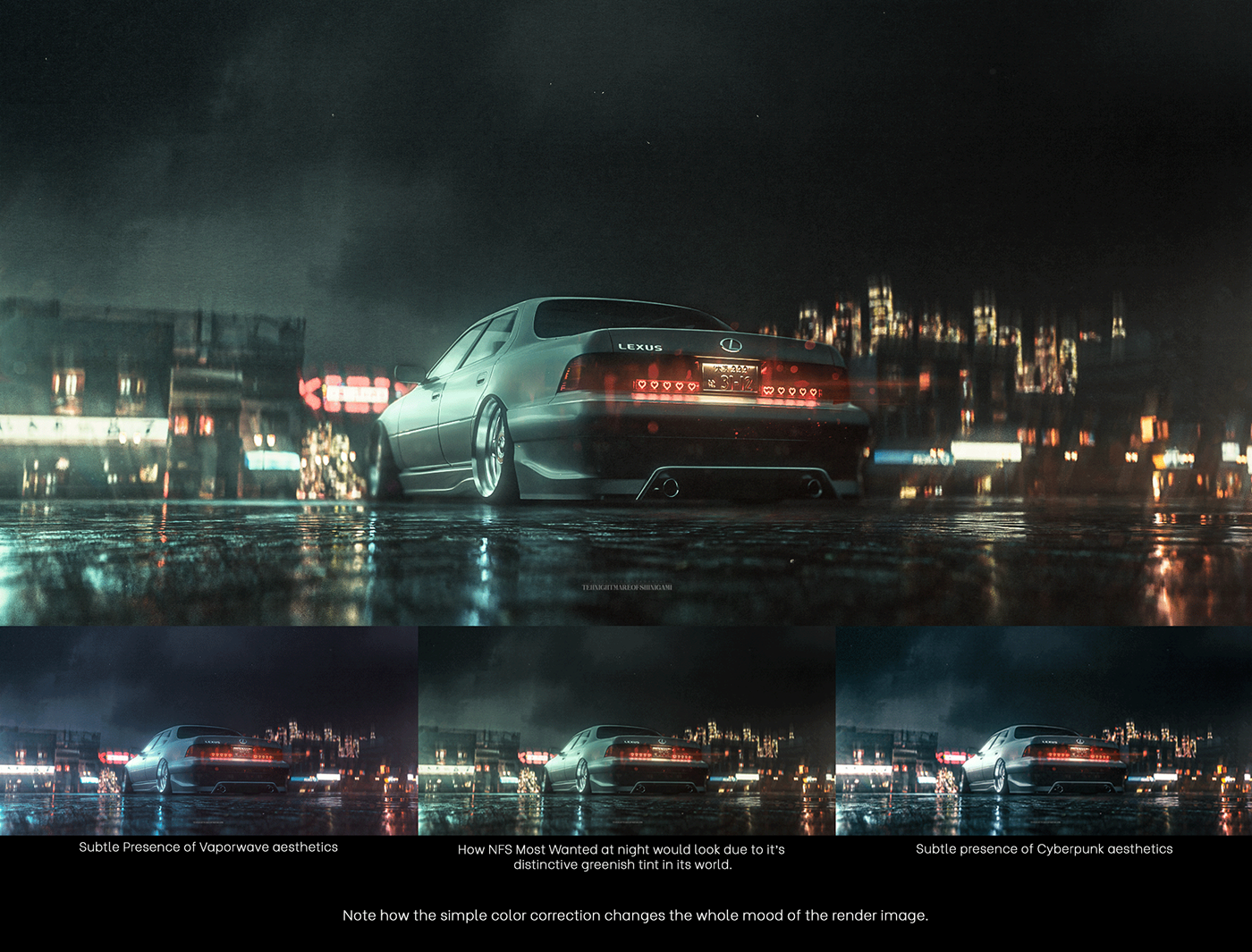 3D automotive   CGI JDM Lexus visualization