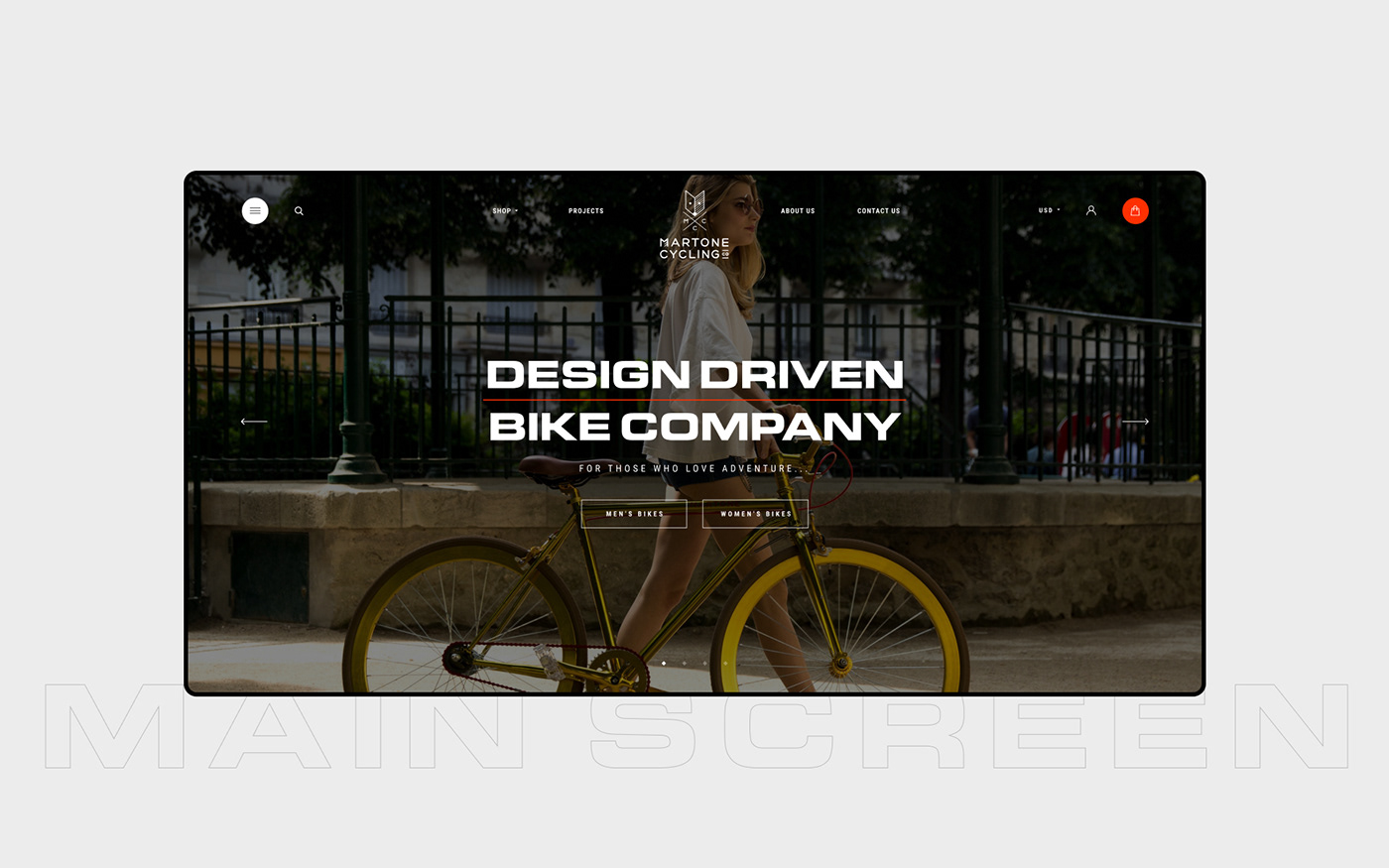 animation  Bike Ecommerce Fashion  mobile shop store UI ux Website