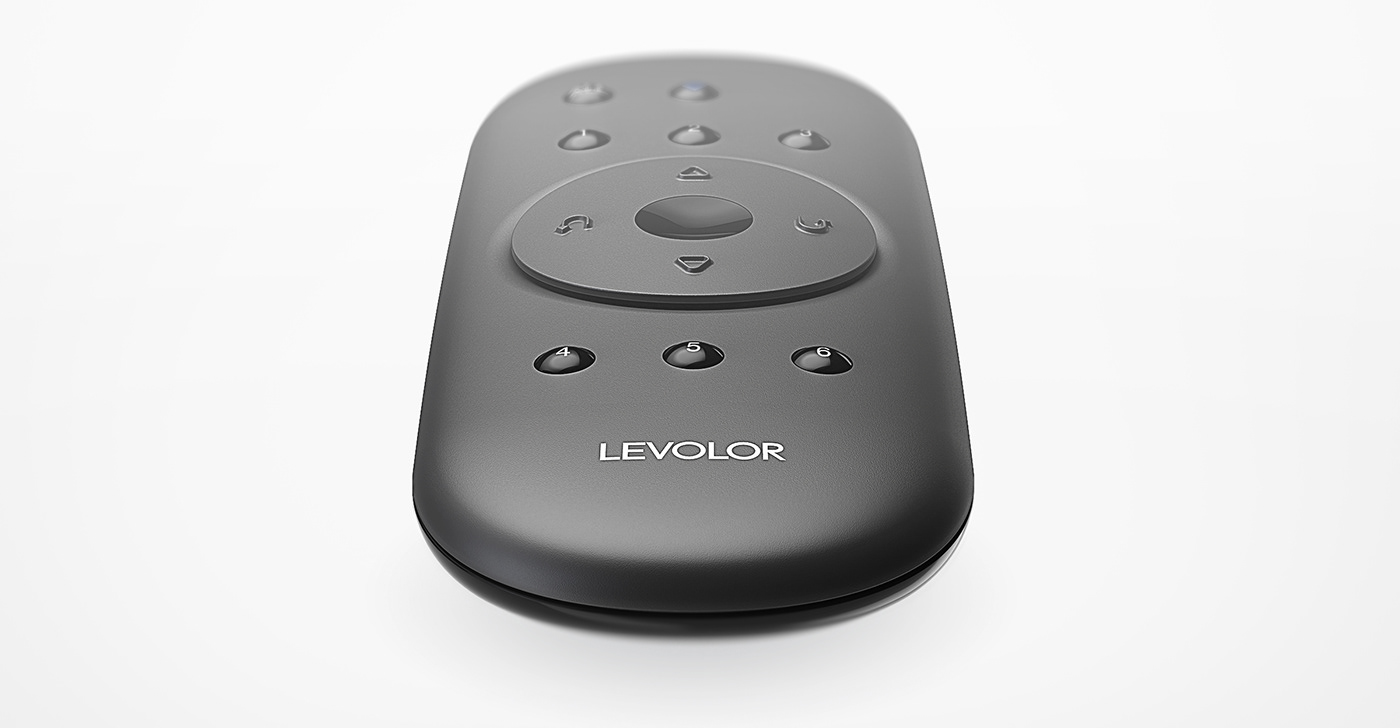 industrial design  Product Language remote consumer electronics product design  aesthetic Levolor homegoods design Form