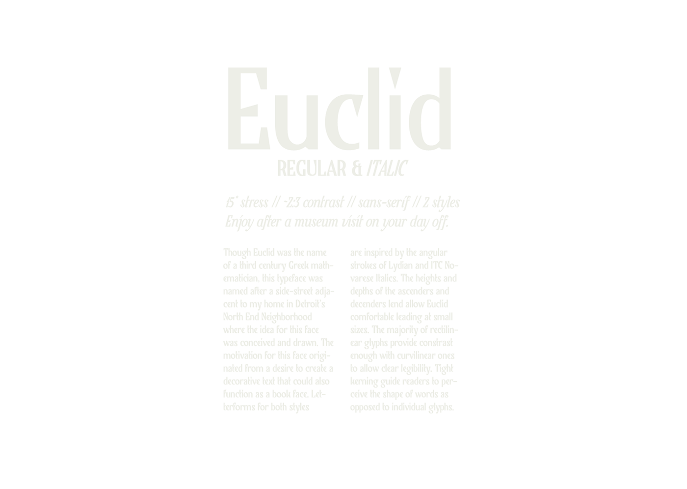 detroit euclid lettering letters midcentury modern numbers type type design typography  