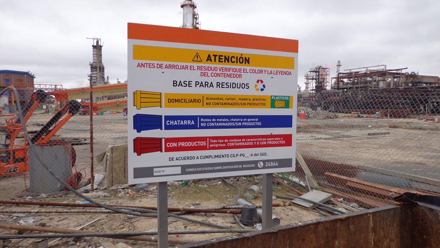 señaletica seguridad industrial señalización pictogramas cartel cartelería ploteo YPF argentina transportation