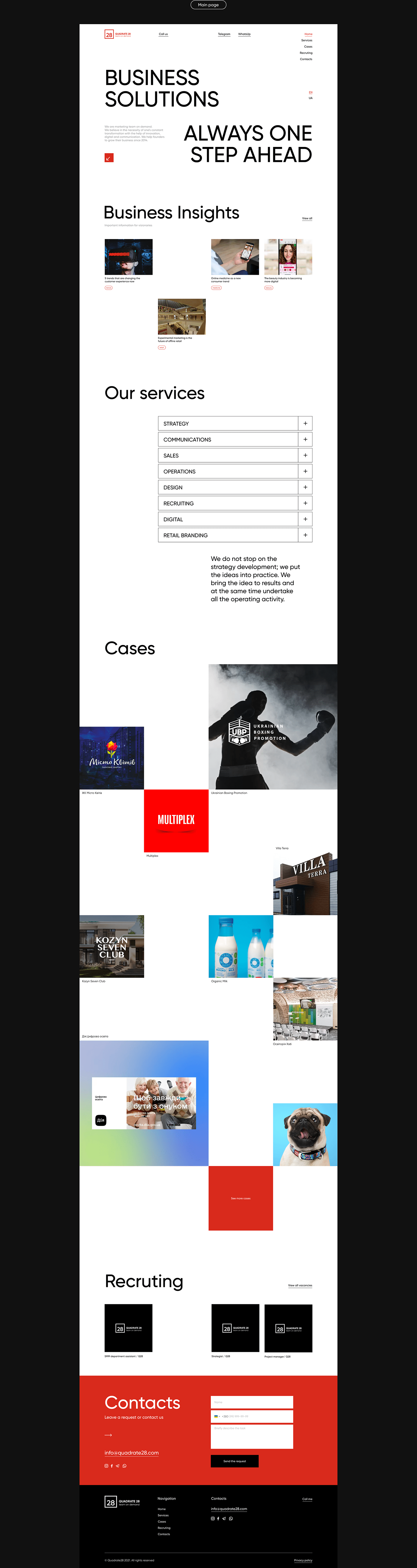 agency portfolio studio clean corporate design site ux/ui Website Website Design