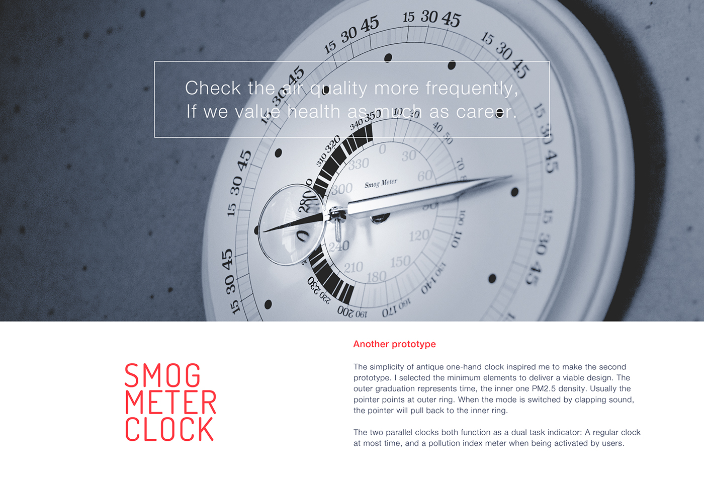discursive discurse clock smog pollution air clap meter pm2.5 time Health