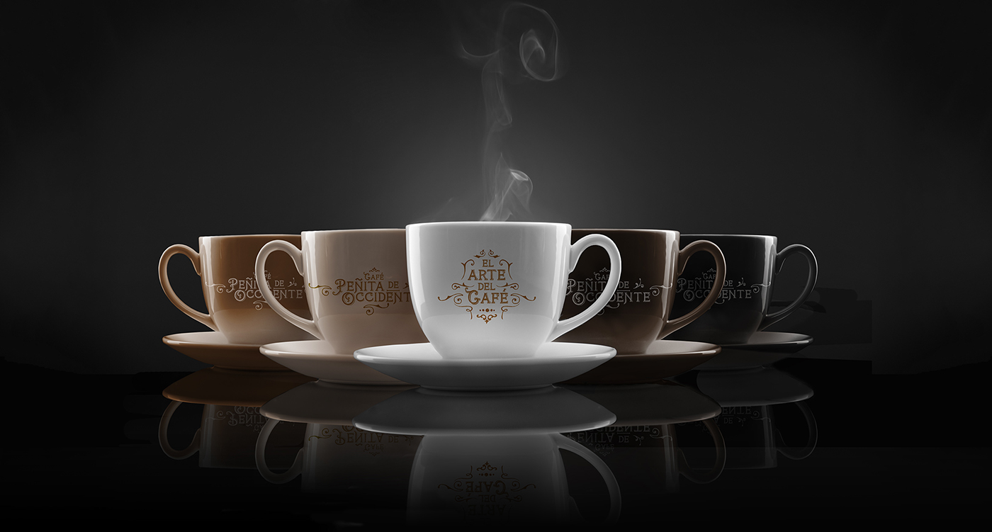cafe Coffee mexico aguascalientes beverage stationary design empaque brand identity marca Mexican elegant gold peñita de occidente