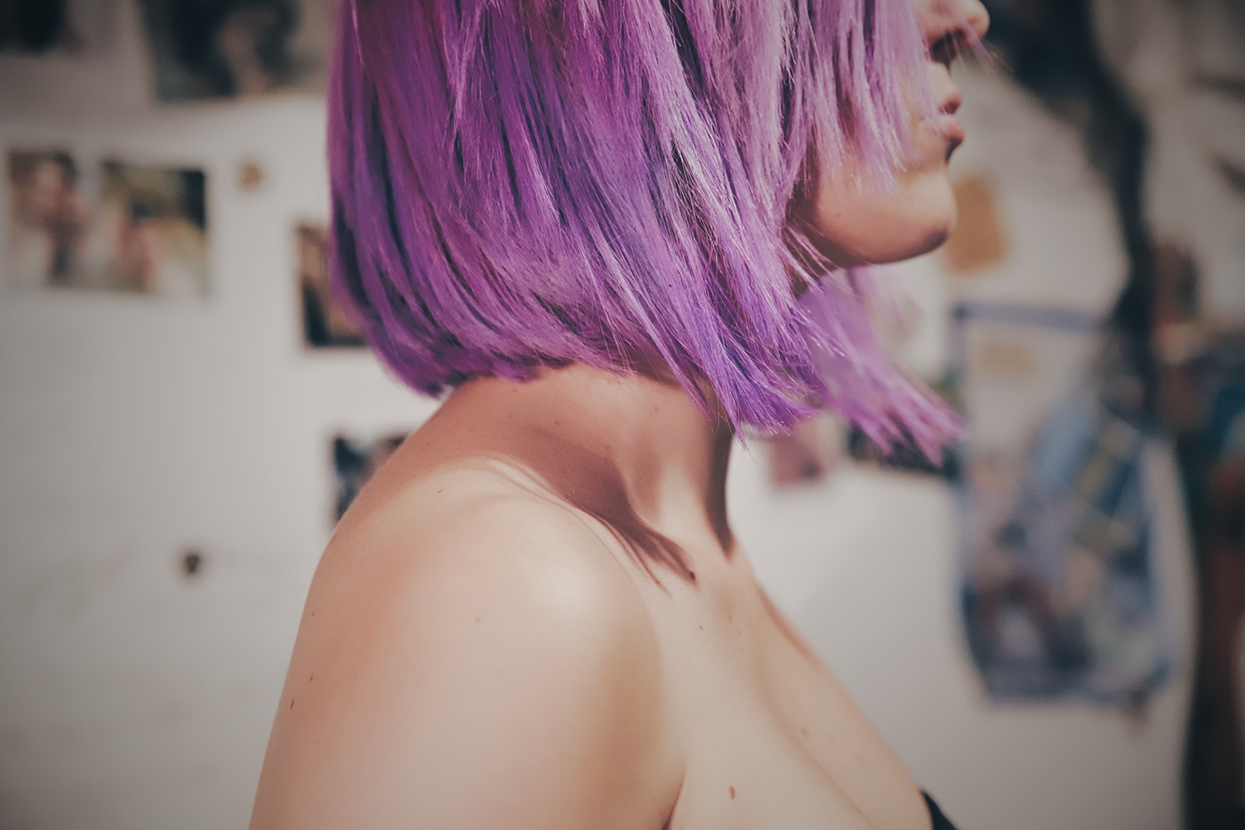 Photography  selfportrait portrait mermaidhair purplehair fantasy hair girl