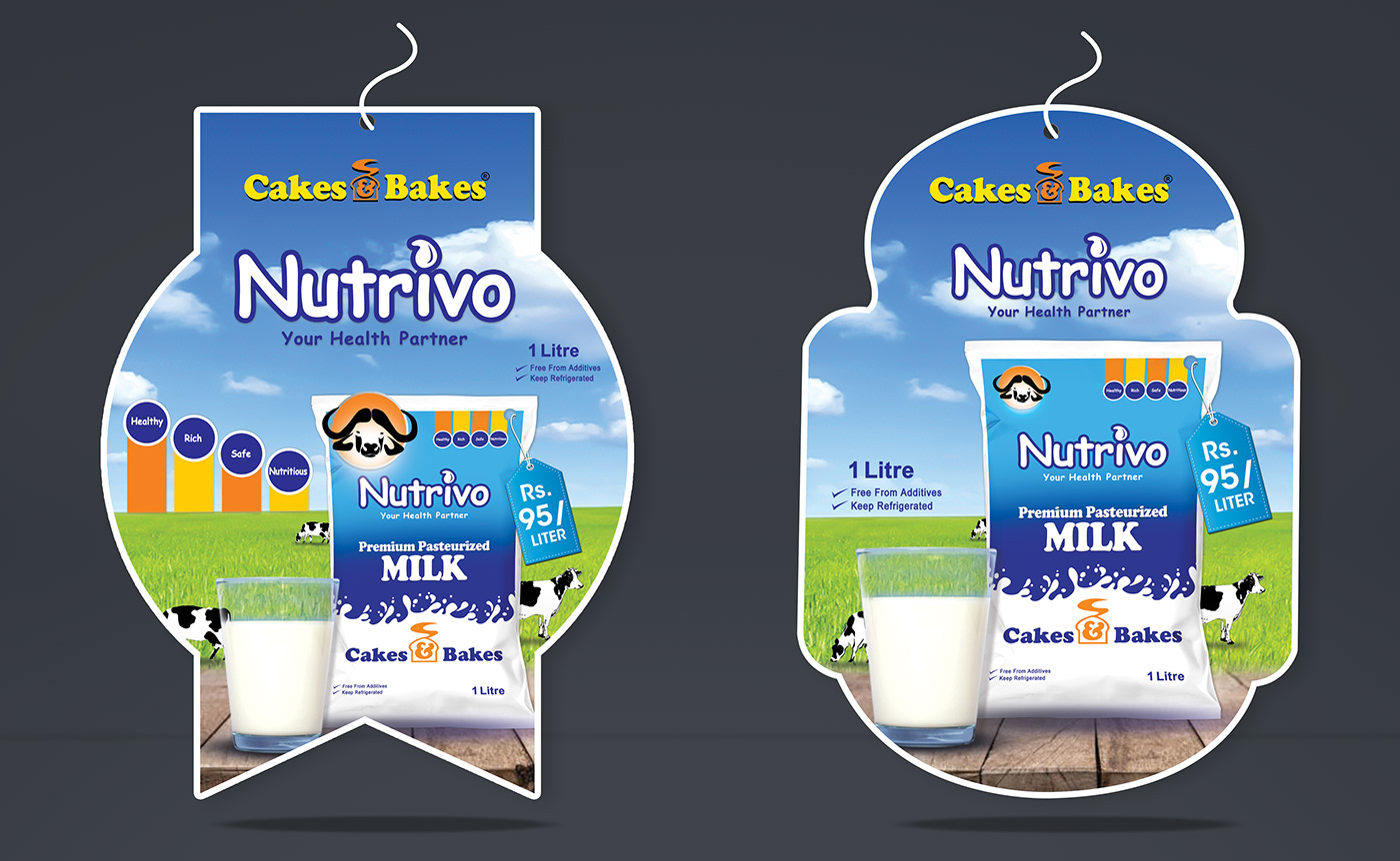 CAKES & BAKES Health Nutrivo Truck Mockup milk fridge fridge mockup dangler bunting