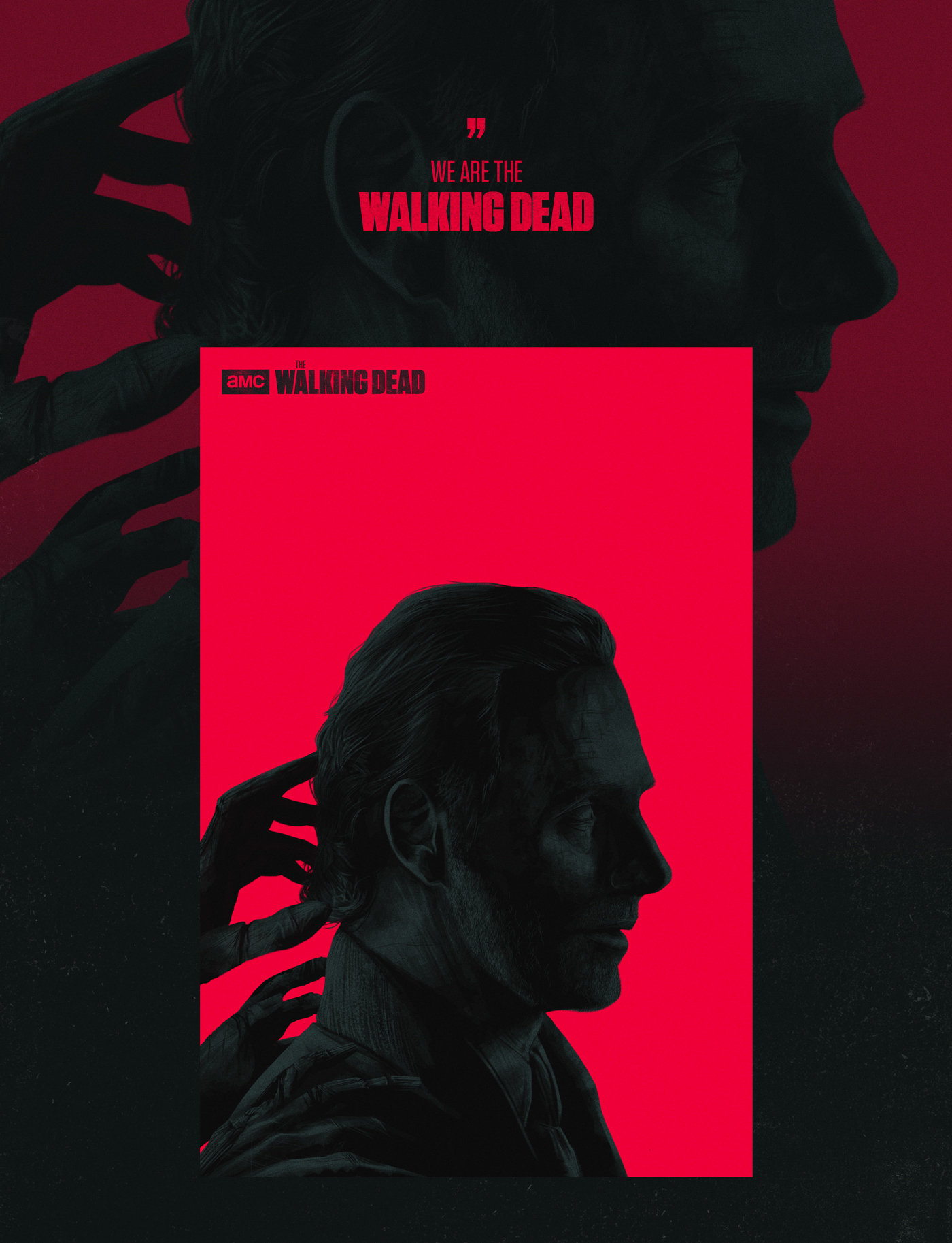AMC daryl merle michonne zombie walking dead poster fan art Rick Kirkman pbm pedro b. maia Ps25Under25