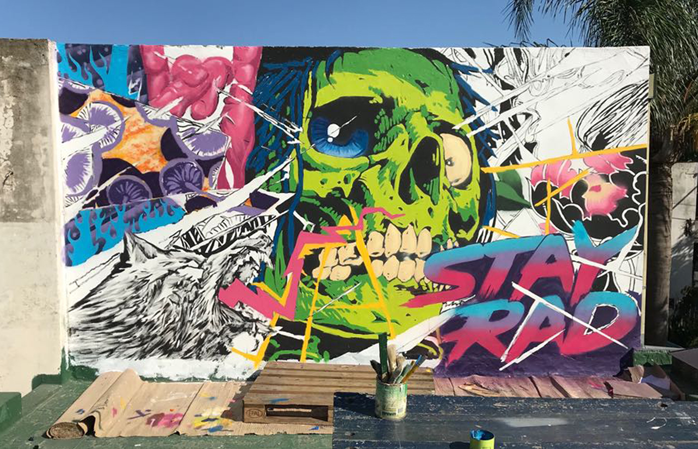 Mural art Street Art  artist artista argentino diye munkiren nachattack Montana graffitti