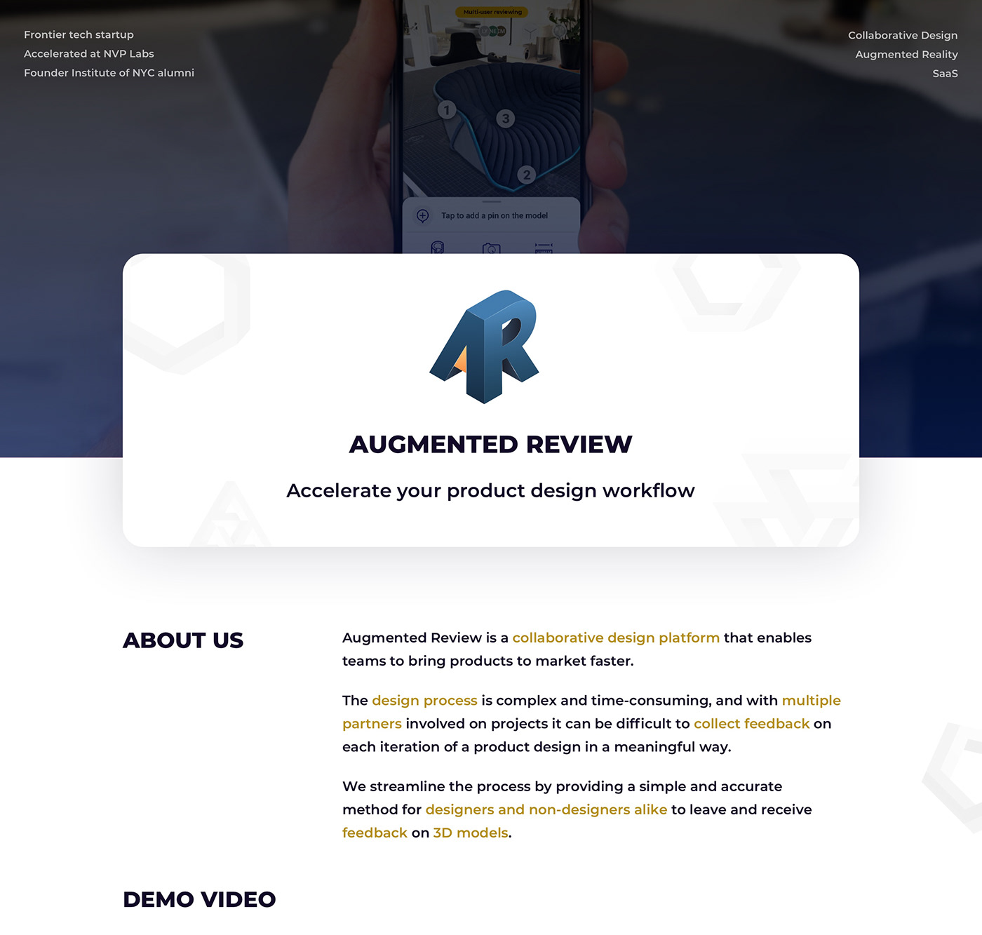 Augmented Review Collaboration industrial design  product design  SAAS