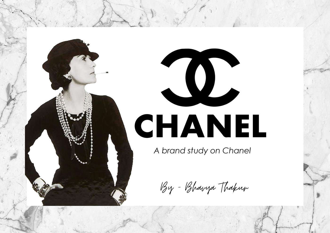 brand brand study chanel Coco Chanel Illustrator photoshop