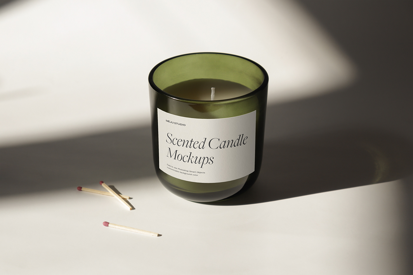 candle jar candle mockup glass candle label mockup lifestyle Matches Packaging product design 
