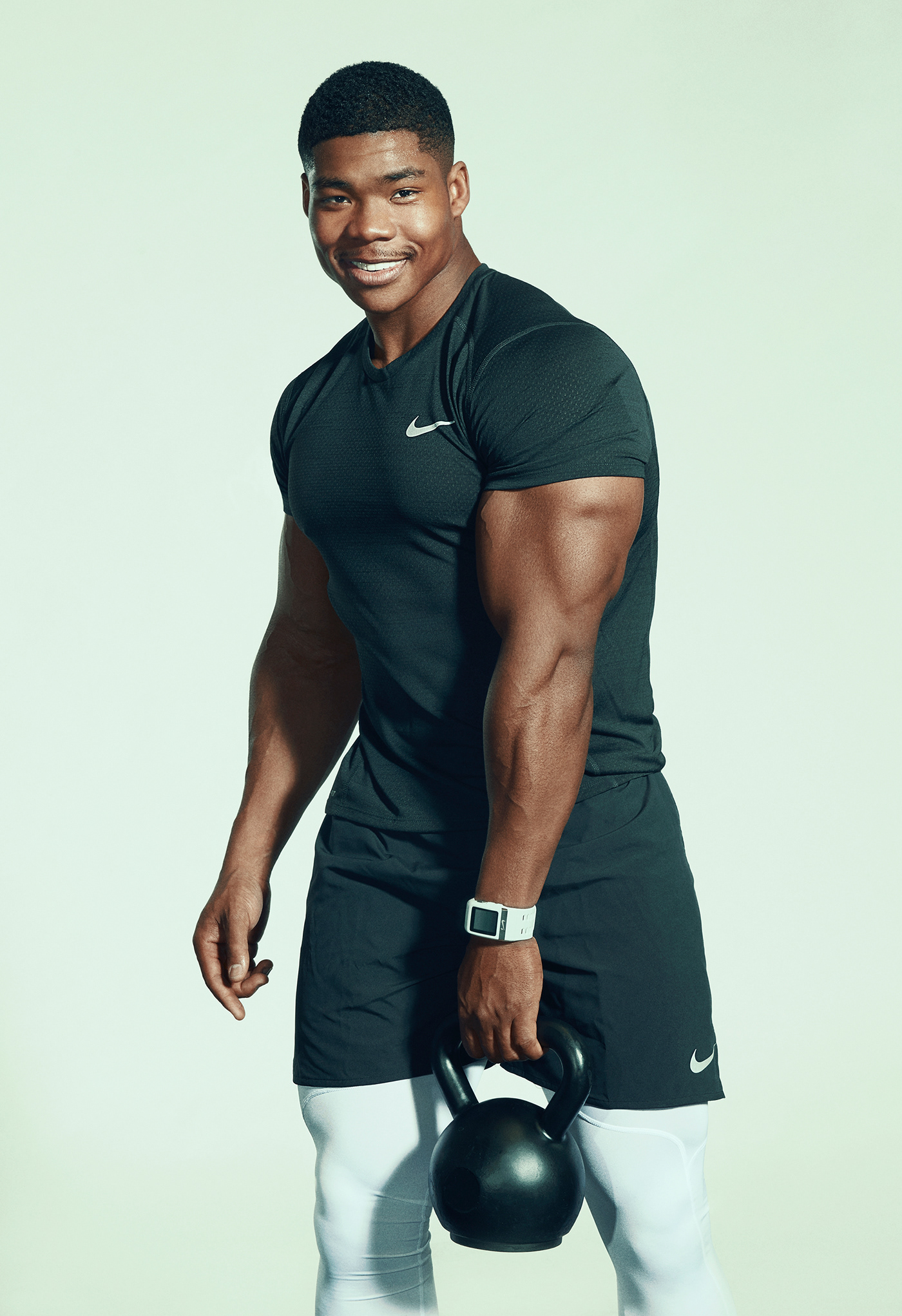 fitness bodybuilder beef cake african american sports portrait training work out Creative Retouching cinematic