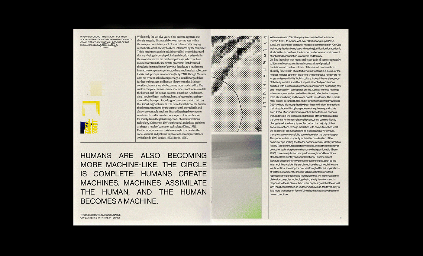 Brutalism editorial design  glitch art Internet Layout publication abstract experimental type typography  