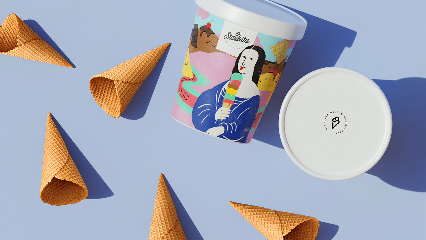 art artwork brand identity icecream ILLUSTRATION  Logo Design Packaging Procreate rebranding visual identity