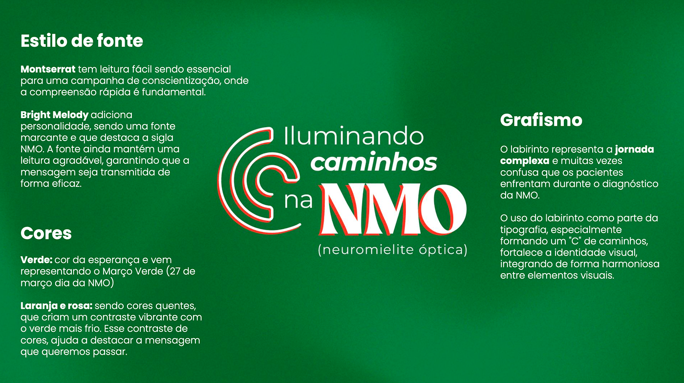 neurology Health brand identity design Graphic Designer doencas raras neuromielite nmo NMOSD