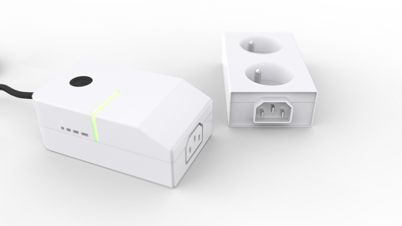 Multiplug powerstrip minimalistic product design  concept electricity speaker modular modern