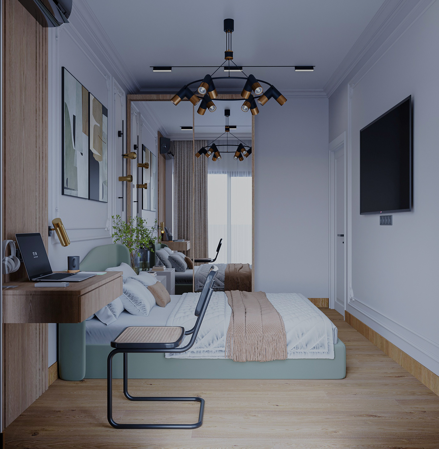bedroom interior design  Interior Bedroom interior bedroomdesign corona render  3ds max photoshop workspace designer