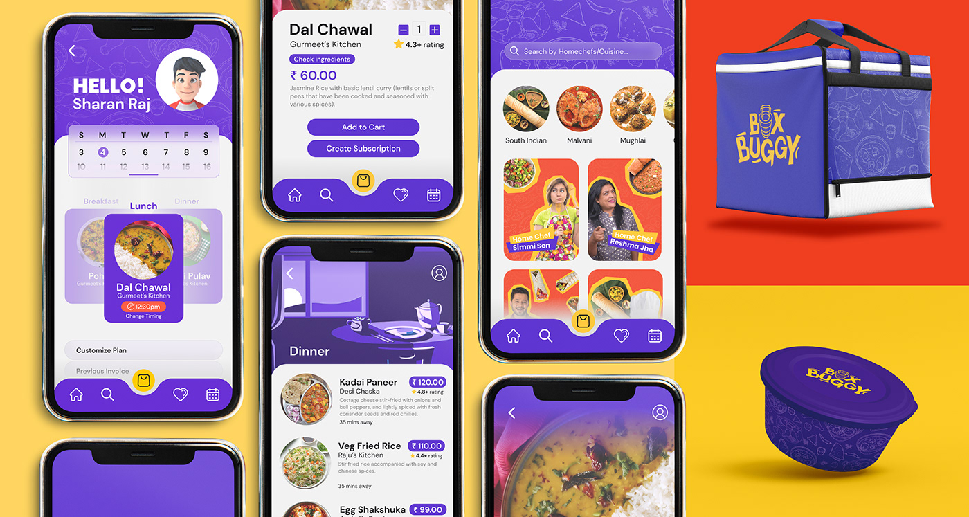 app UI/UX Homecooking food app design logo Health diet