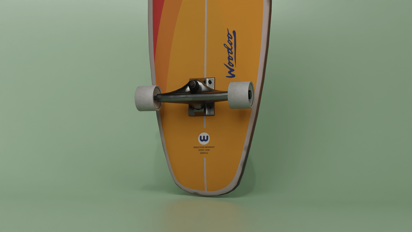 3D Model: Surfskate Woodoo  (render wheels)
