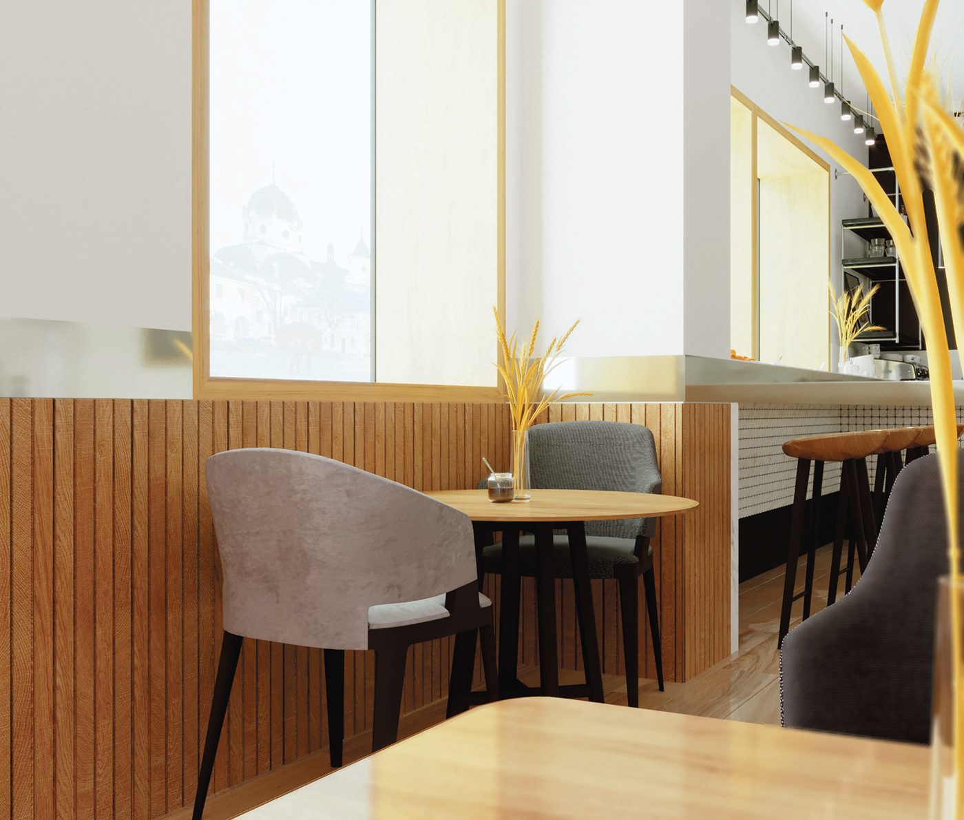 cafe visual identity interior design  ukrainian design visualization 3D 3ds max corona