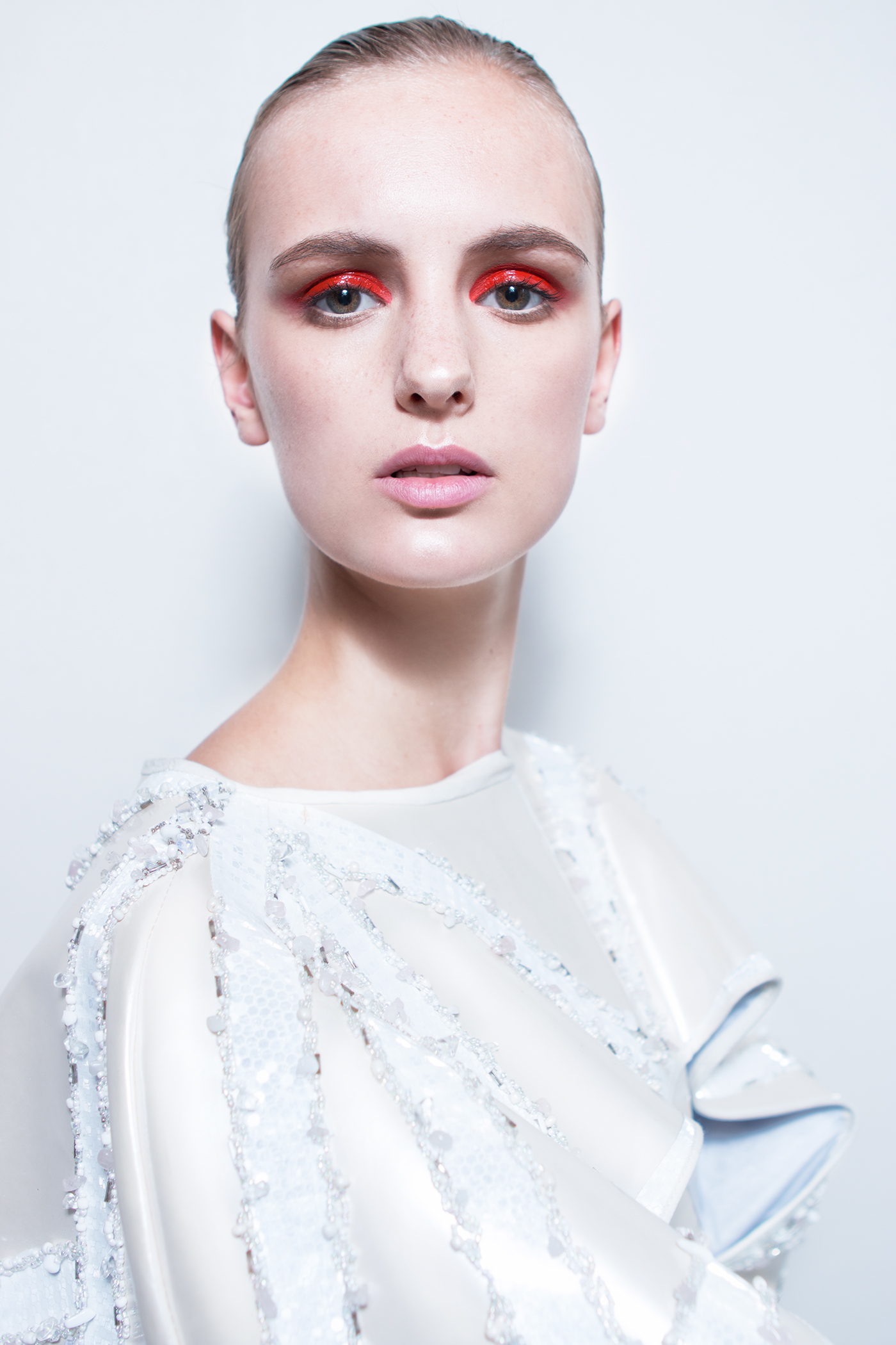 Fashion  beauty makeup model gloss eye styling  art minimal pure
