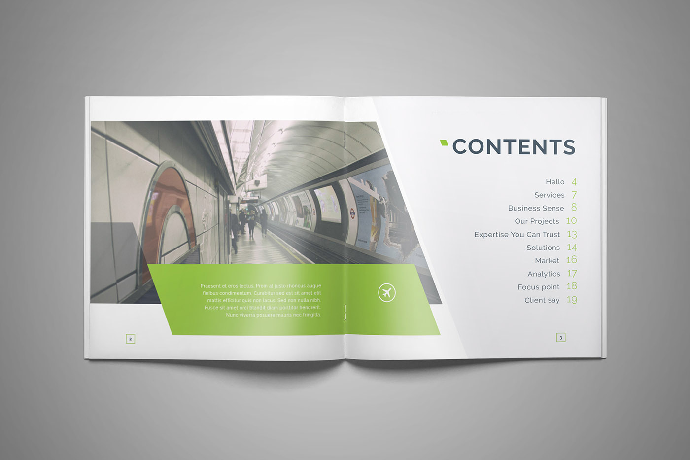 fathurfateh green innd modern print Proposal quick ready report square square brochure square template template