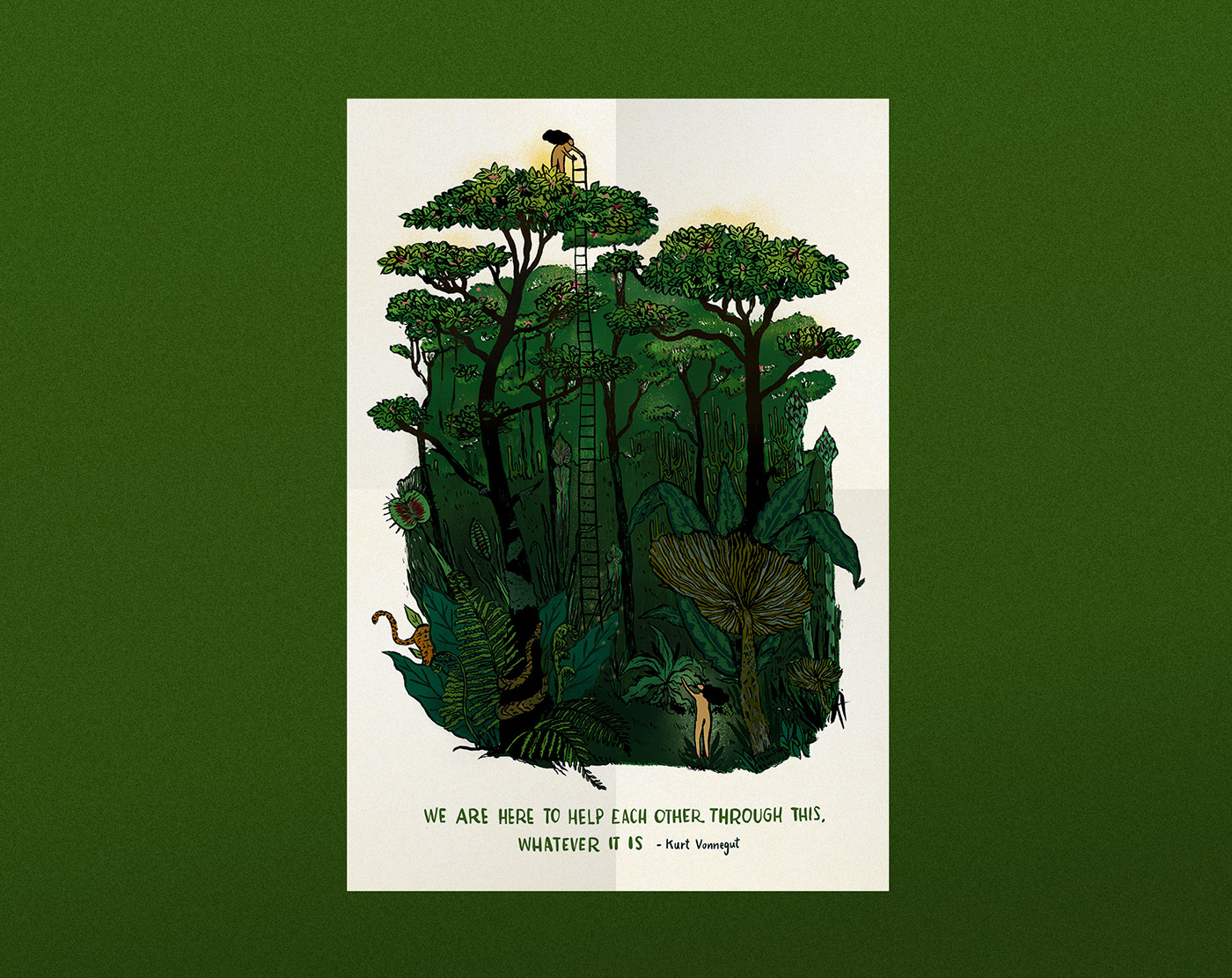 green Philanthropy  leaves detail help Kurt Vonnegut hope light jungle adobeawards