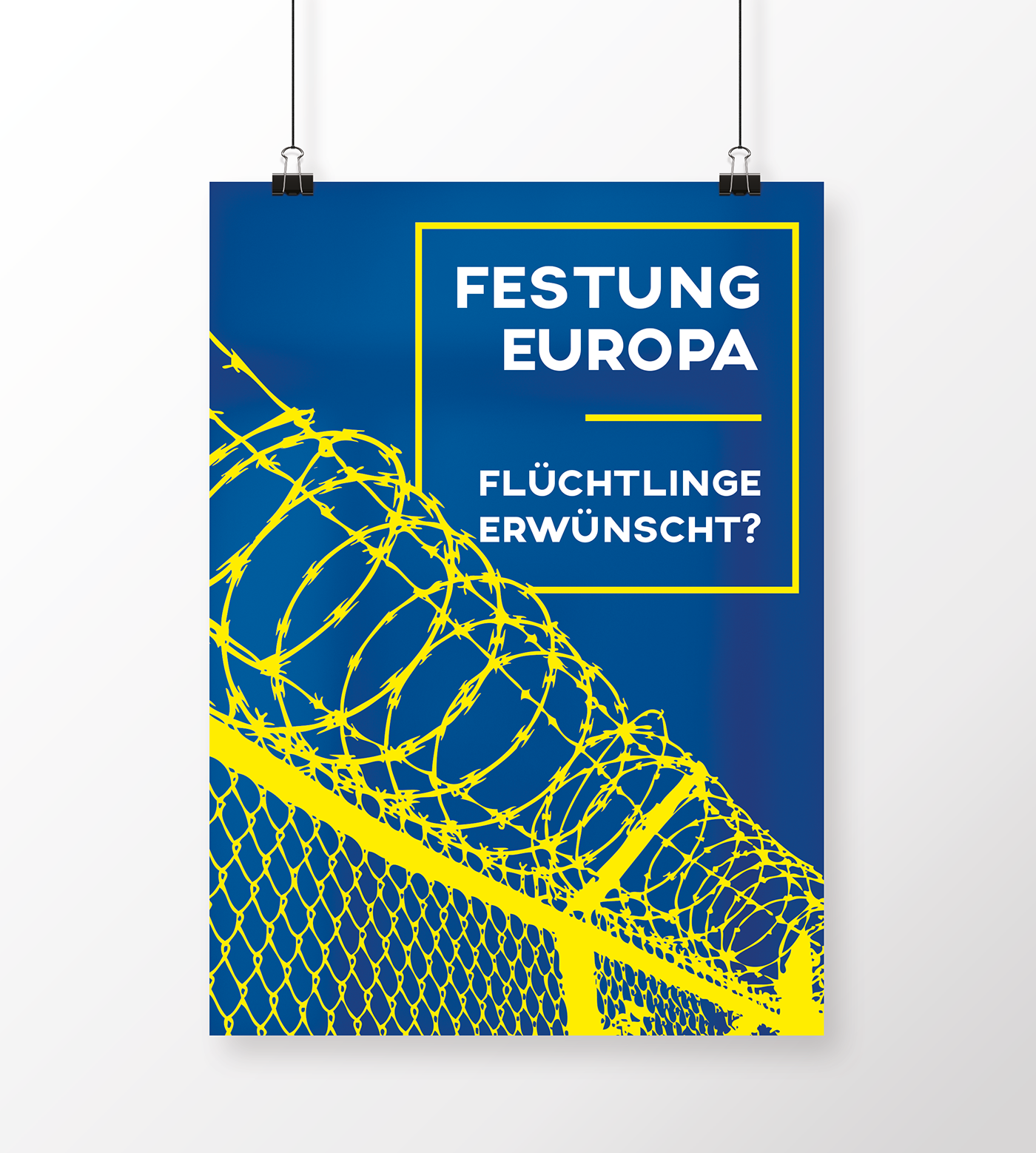 Refugees europäischer wettbewerb Flüchtlinge europa award poster design flat