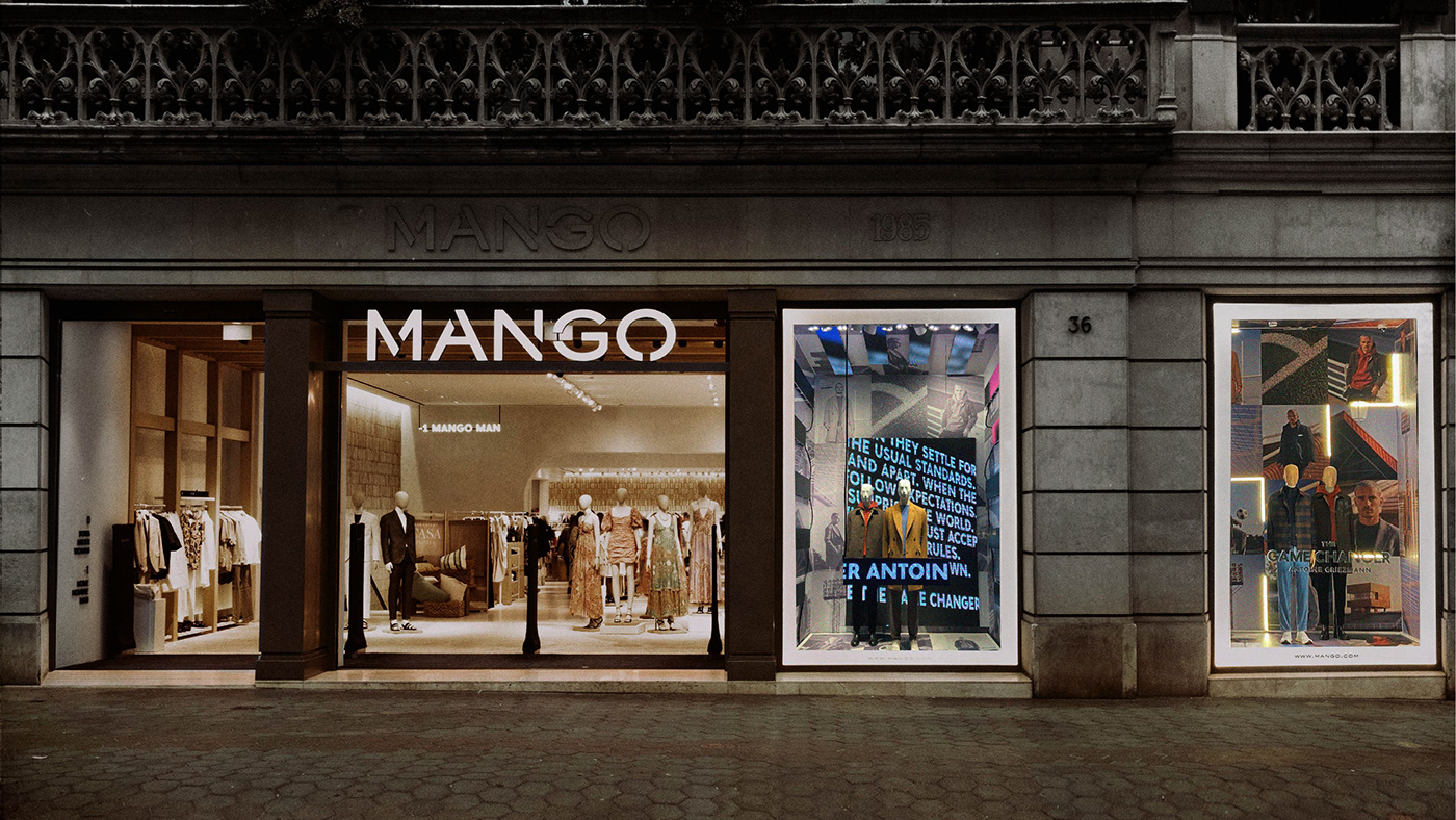 art direction  barcelona campaign design graphic design  griezmann Mango typography   Web Design 