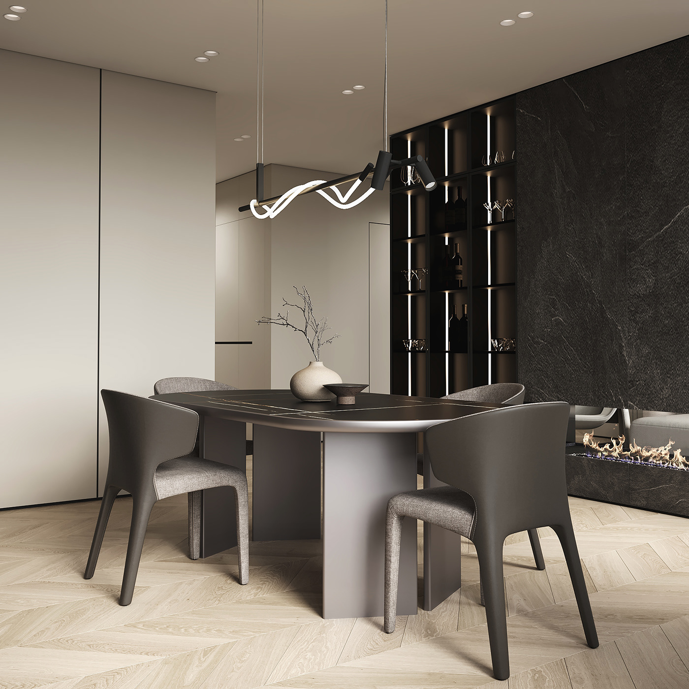 design kitchen design visualization 3ds max Render interior design  modern corona CGI archviz