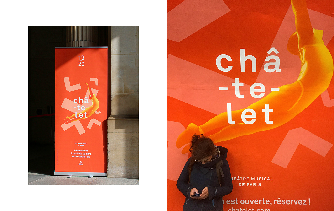 logo theater  music culture Paris branding  typography   poster france chatelet