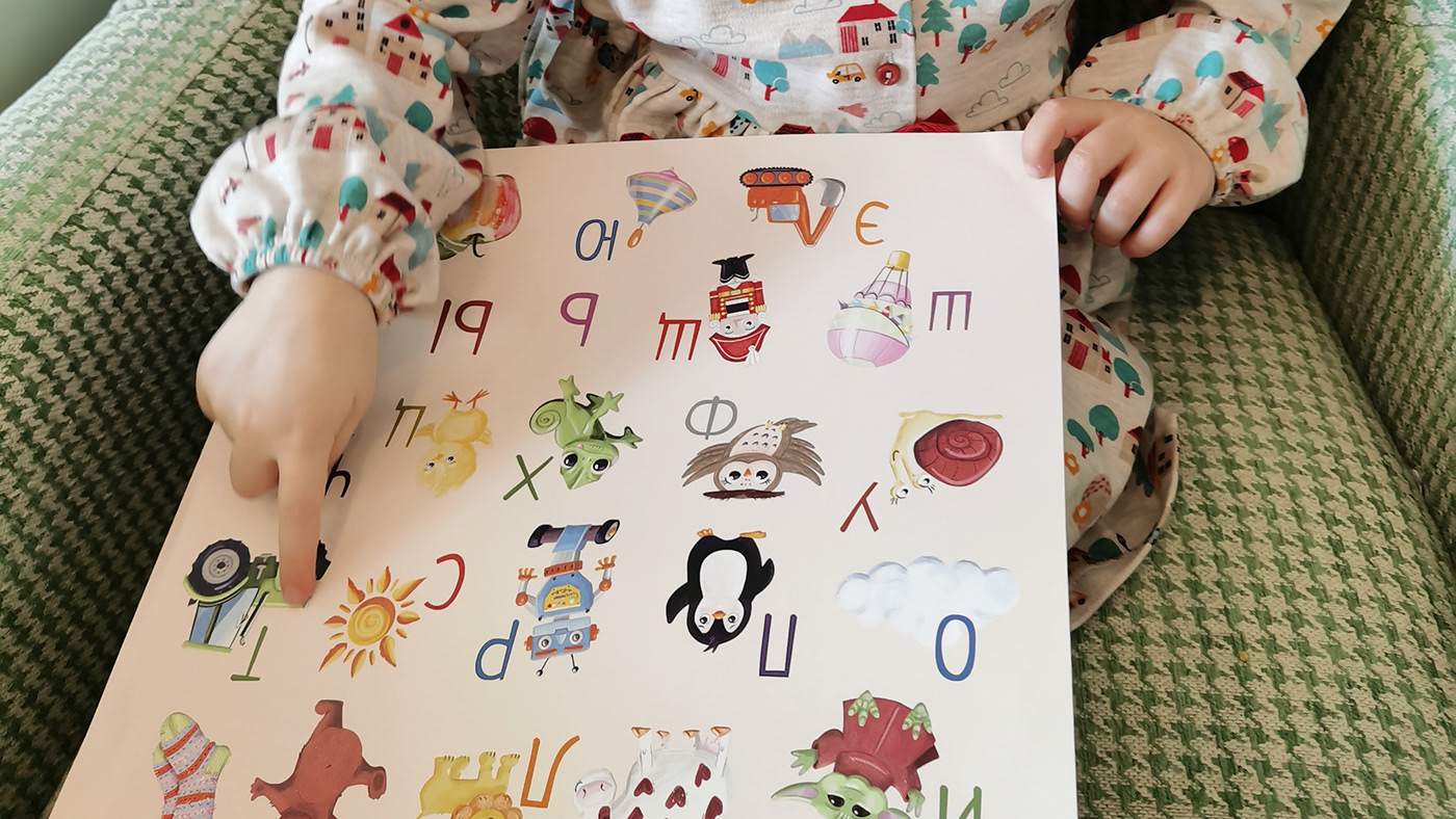alphabet plakat russian alphabet baby room children illustration children's book детские иллюстрации плакат в детскую русский алфавит