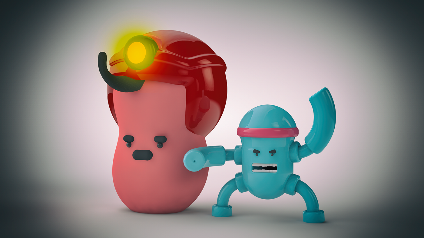 flat 3D modling monsters monster c4d Character characters art
