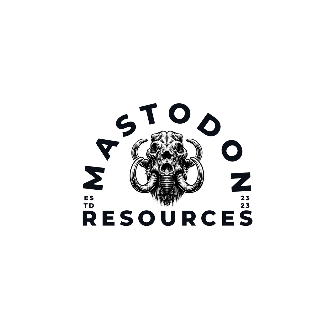 mastodon animal logo graphic design  mock up Logo Design adobe illustrator