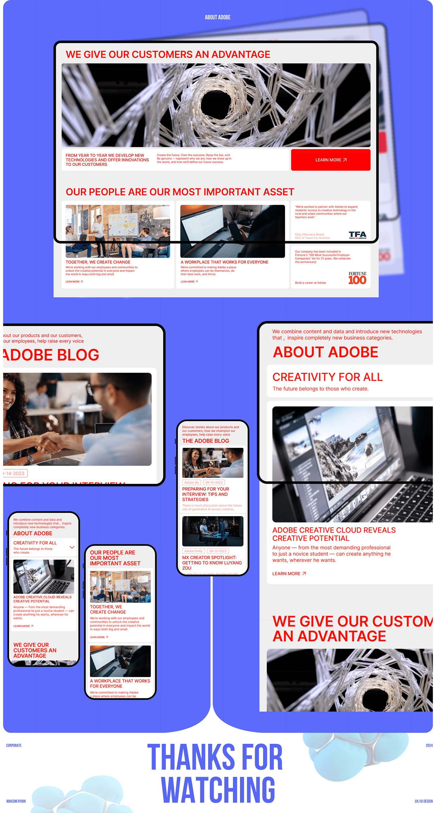 adobe redesign website Web Design  UI/UX Corporate Design design user interface Figma
