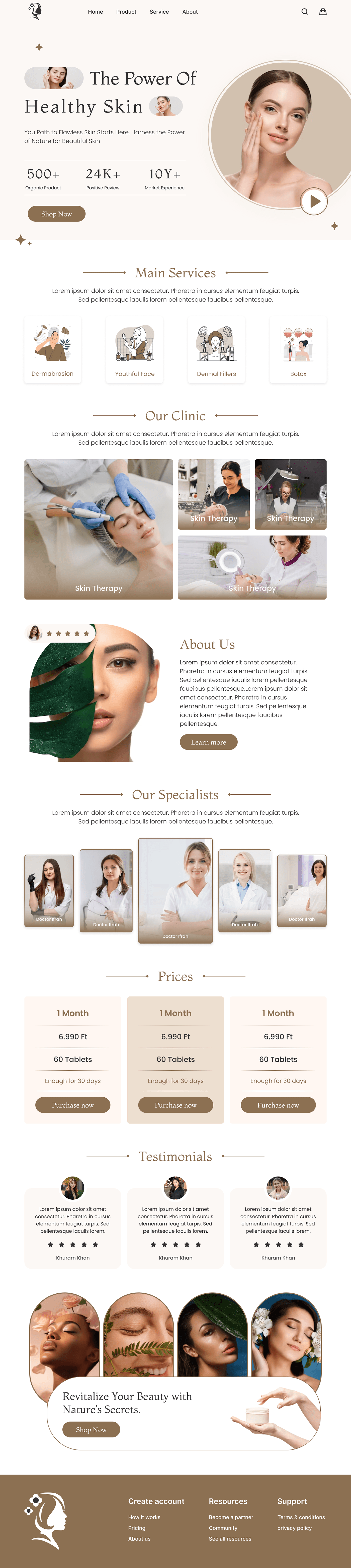 Style beauty care beauty salon Web Design  ecommerce website Woocommerce landing page UI/UX user interface