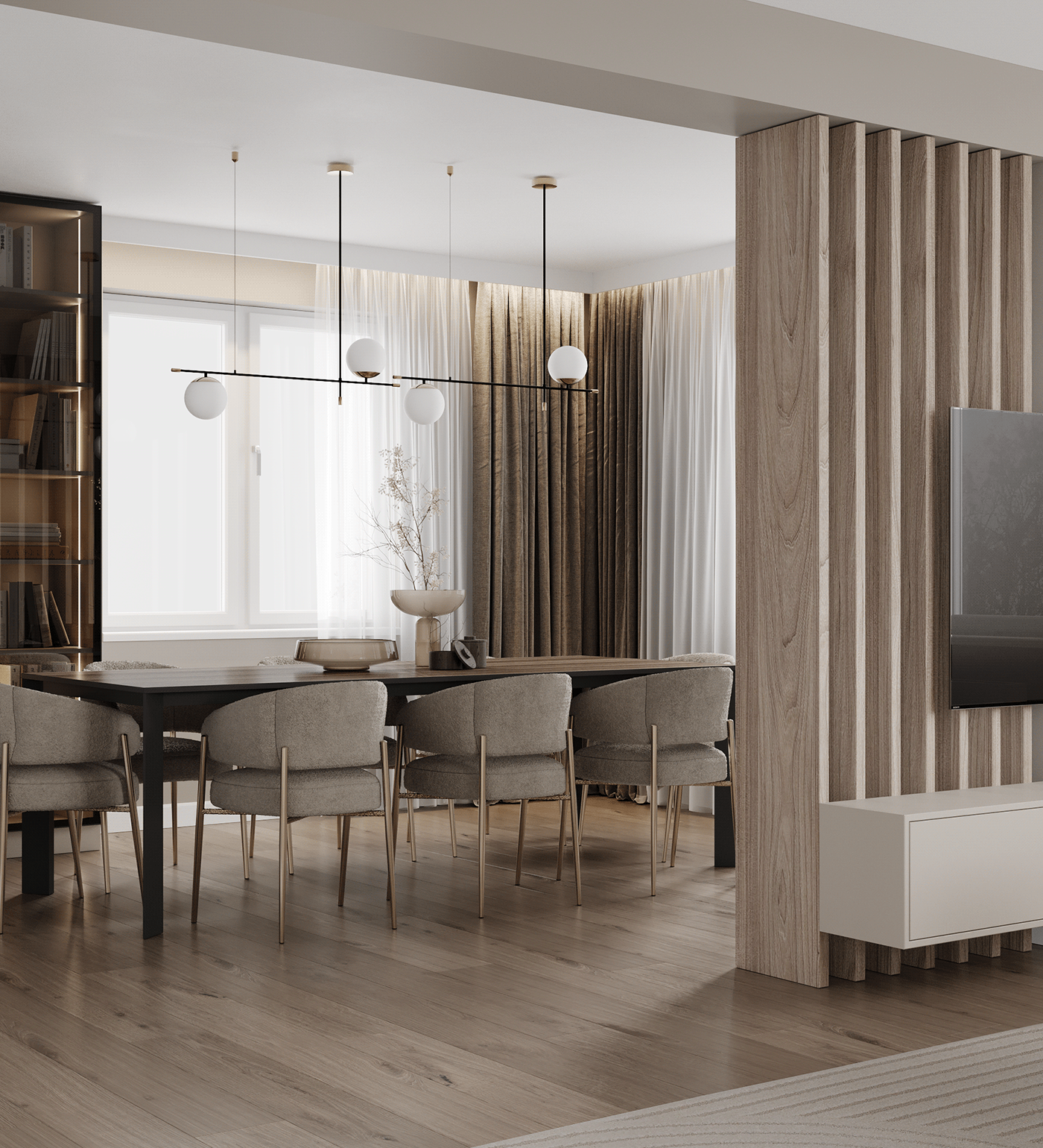 house interior design  modern visualization furniture design  wood Interior LUXURYHOUSE warminterior warmminimalism
