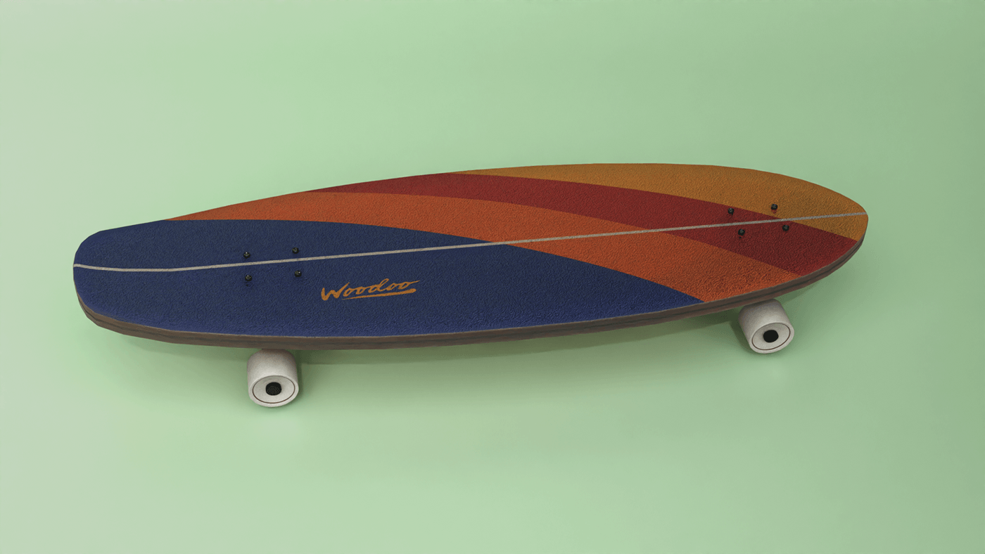 3D Model - surfskate Woodoo (rende)